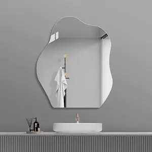 Acrylic Mirror Sticker, 1 Count Self Adhesive Mirror Wall Sticker, Wall Decor for Home Bathroom Living Room Bedroom, Home  Interior Decor, Decoration Items