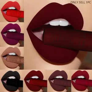 Matte Lip Gloss, Waterproof Long-Lasting Lip Gloss with Anti-Smudging Non-Stick-to-Cup Formula, Natural Makeup Effect