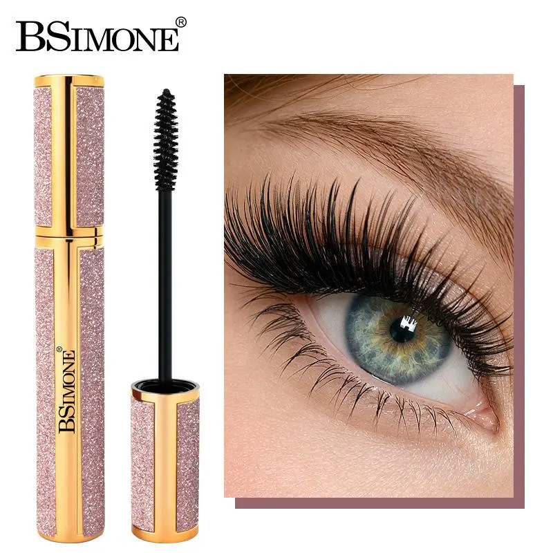 4D Starry Lengthening Mascara, Cool Black Waterproof Smudge-Proof Mascara, Volumizing Curling Eyelash Primer
