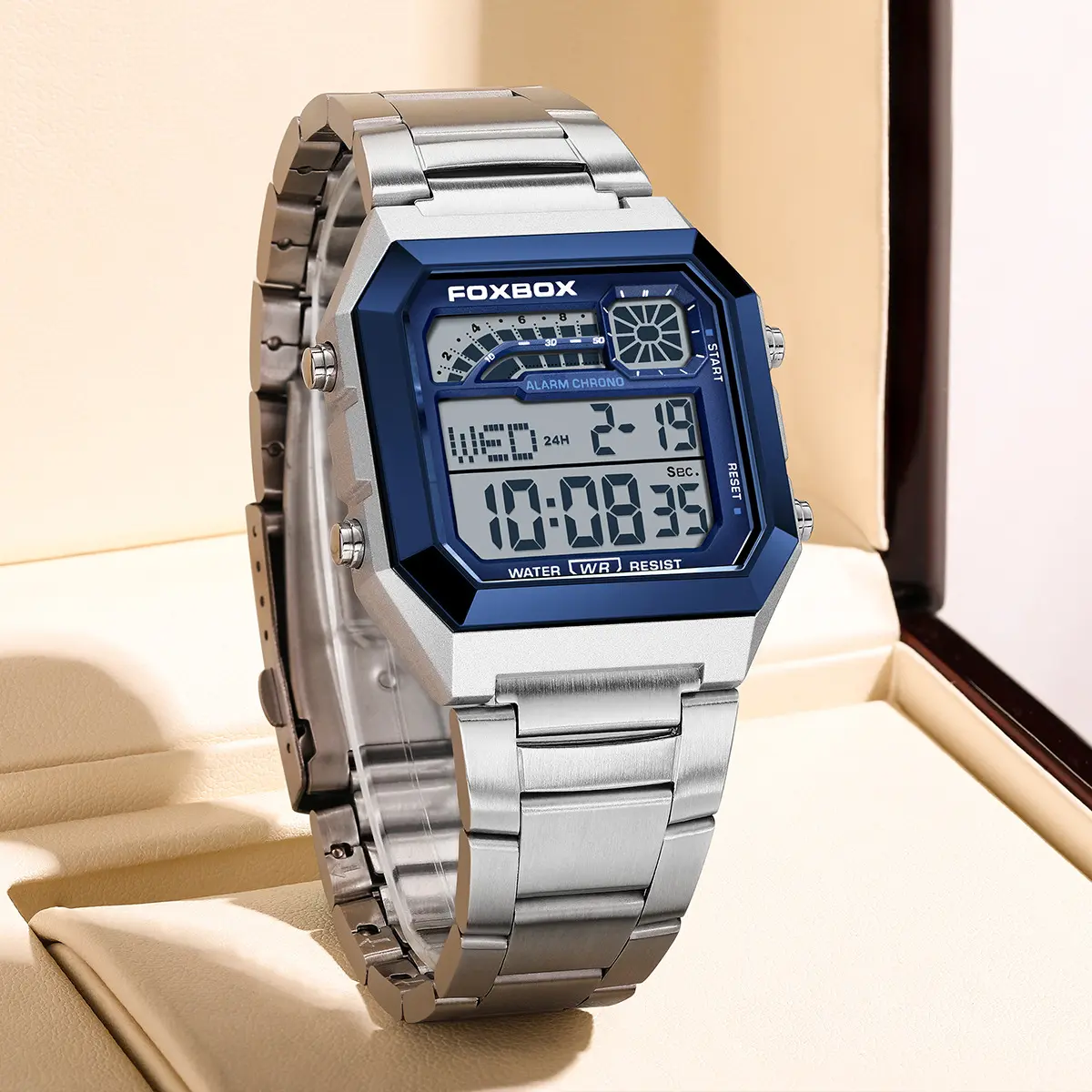 Unisex Adventure-Proof Digital Watch - All-Terrain Outdoor Watch with Calendar & Night Light | Durable Square Design for Hiking, Camping, Urban Exploration | Waterproof Shock-Resistant for Men & Women - Ultimate Explorer Gift Idea