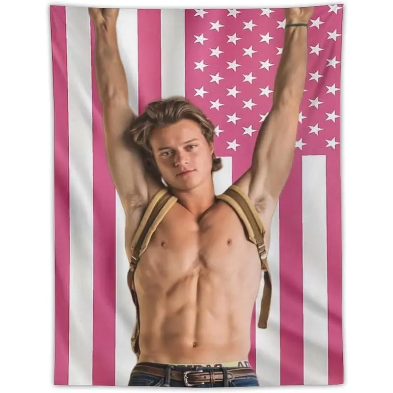 American JJ Star Maybank Flag Tapestry Wall Tapestry Poster Suitable for University Dormitory Bedroom Living Room Party Decoration Merch n Decorative