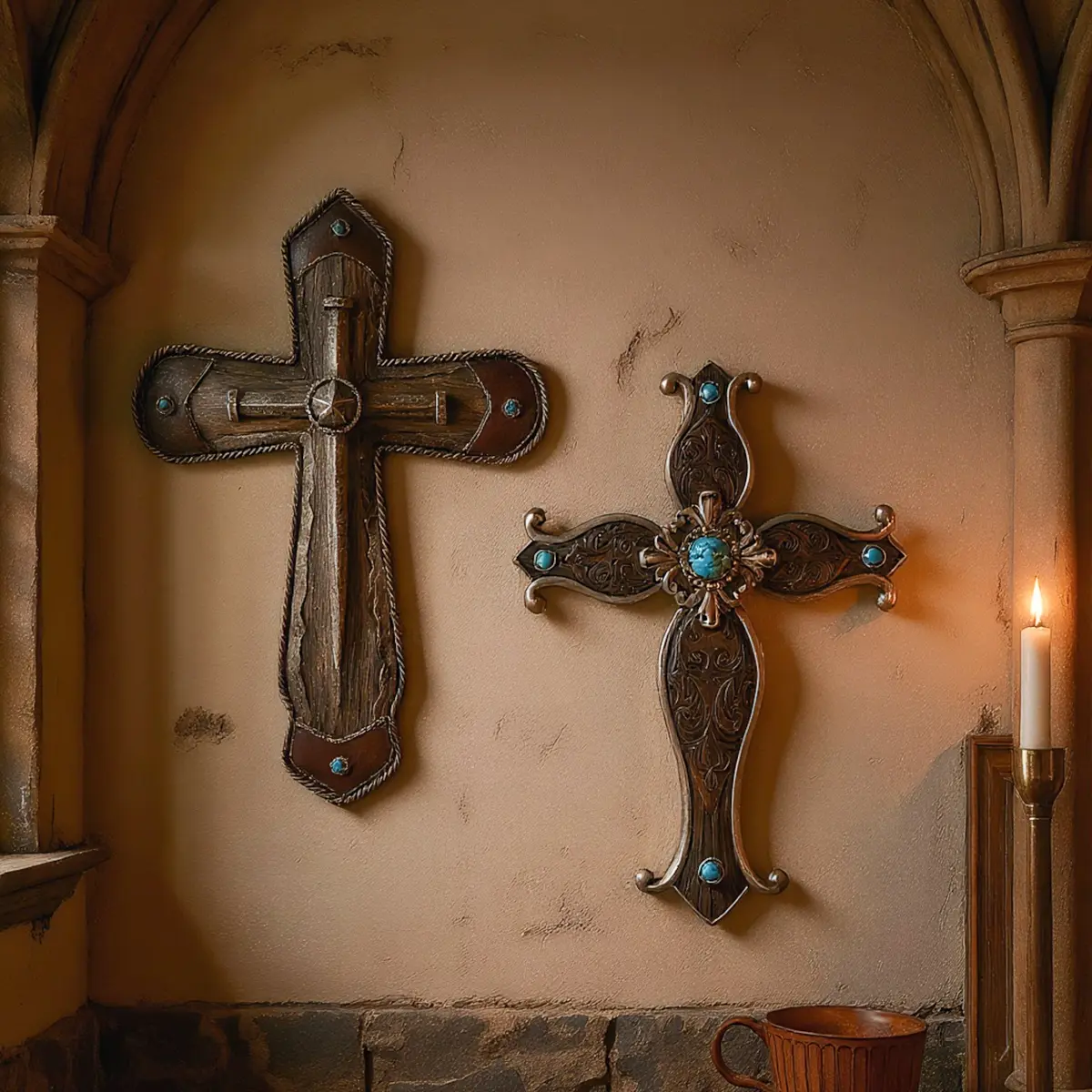 Vintage Gothic Resin Wall Cross, Cross Decorations, European Classical Style Home Decor, Bar Restaurant Party Decoration, Photography Prop, Stylish Religious Decor