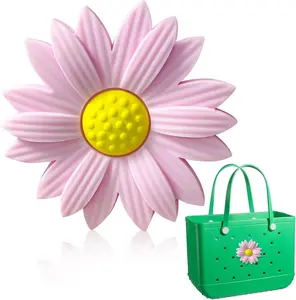 Charms for Bag, Insert PVC Rubber Personalizing Decorative Compatible with Handbag, Beach Tote, Rubber Beach Bag Accessories