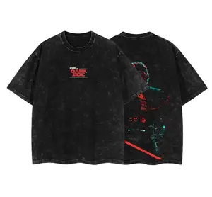 Sci Fi Movie Darth Vader Anakin Sith Lord Graphic T Shirt Acid Wash Oversized Vintage Heavyweight Tee Join The Dark Side Gym Pump Cover Retro Streetwear Dark Aesthetic Y2K Grunge Casual Top Men Women Fits