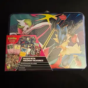 Pokemon TCG English Mega EVO DESTINED RIVALS JOURNEY TOGETHER Fall 2025 Collector Chest Lunch Box Mega Lucario & Gardevoir Exclusive Promo Cards Booster Packs Sticker Sheets