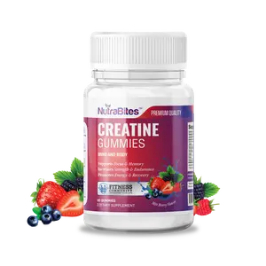 Nutrabites Creatine Monohydrate Gummies for Workout Recovery & Muscle Growth Vegan Mixed Berry Flavor Boost Strength Endurance Performance - Healthcare