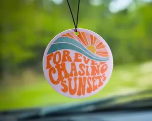 Chasing Sunsets Air Freshener - New Car