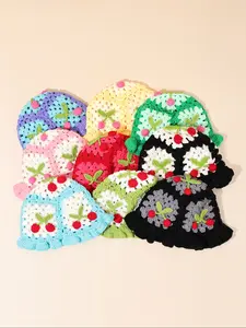 Handmade Crochet Bucket Hat, Retro & Design, Ultra-Soft Warm Yarn, Ideal for Winter, Stylish Edge Detailing