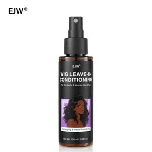 EJW Hair Spray No-Wash Hair Care Spray, Anti-frizz Smooth and Shiny, Non-Greasy Formula, Solve Frizz and Tangles with One Spray and Comb –Detangle and Anti-Frizz Conditioner Suitable for Synthetic Fiber and Human Hair Wig Leave-In Conditioner Spray