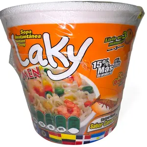 Laky MEN Sabor a Camaron  Instant Soup Cup from Guatemala