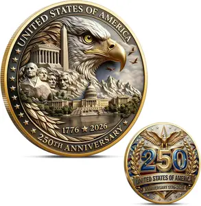 250 Years of Freedom Coin 1776–2026, USA Independence Day Commemorative Metal Coin, Patriotic Collectible Gift for History Lovers American Fans