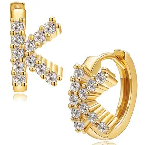 Tewiky Earrings For Women Fashion letter CZ Design Earrings For Daily life outfits All Match For Outdoorfun For Christmas Gift