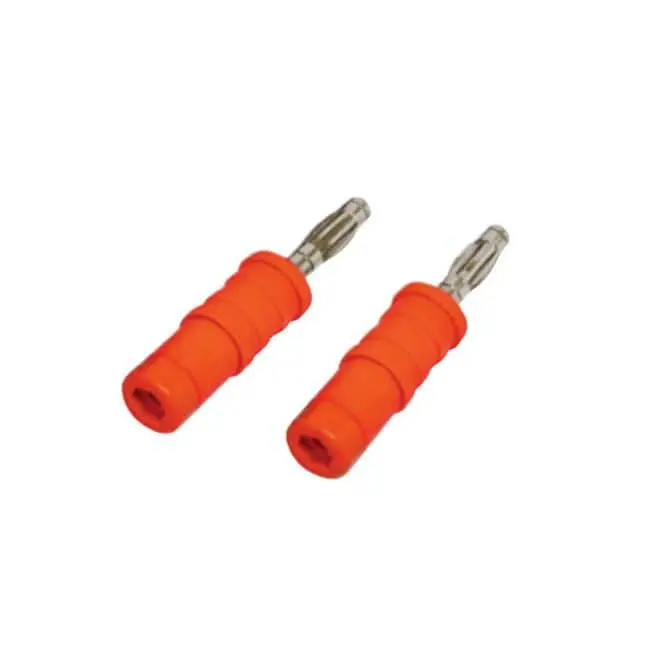 Lisle LIS69210 Durable Pin-Tip Banana Plug Connector Adapter, Orange Audio & Video Accessory, DIY Project Ready for Laboratory & Tech Needs