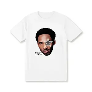 Kobe Big Face Grey Star Graphic T-Shirt, Youth & Adult Mamba Mentality Basketball Tee, Legendary GOAT Tribute Shirt for Men & Boys, Vintage Sportswear Kids Clothing, LA Hoops Fan Gift, Comfortable Cotton Gym Top, Streetwear Baller Outfit