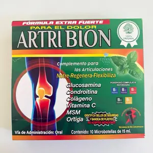 Atri Bion B12 Antioxidant Dietary Supplement with Vitamins B1, B2, B3, MSM, Glucosamine & Omega for Edible Fitness, 10 Microbacteria per 15 ml. (AMPOYETA VERDE)