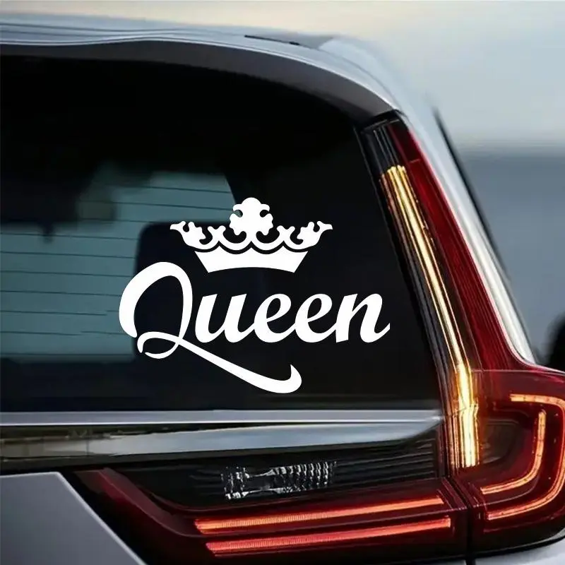 15x11cm Queen Crown Car Decals,Elegant Vinyl Stickers for Women,Waterproof Decals for Car Window,Laptop