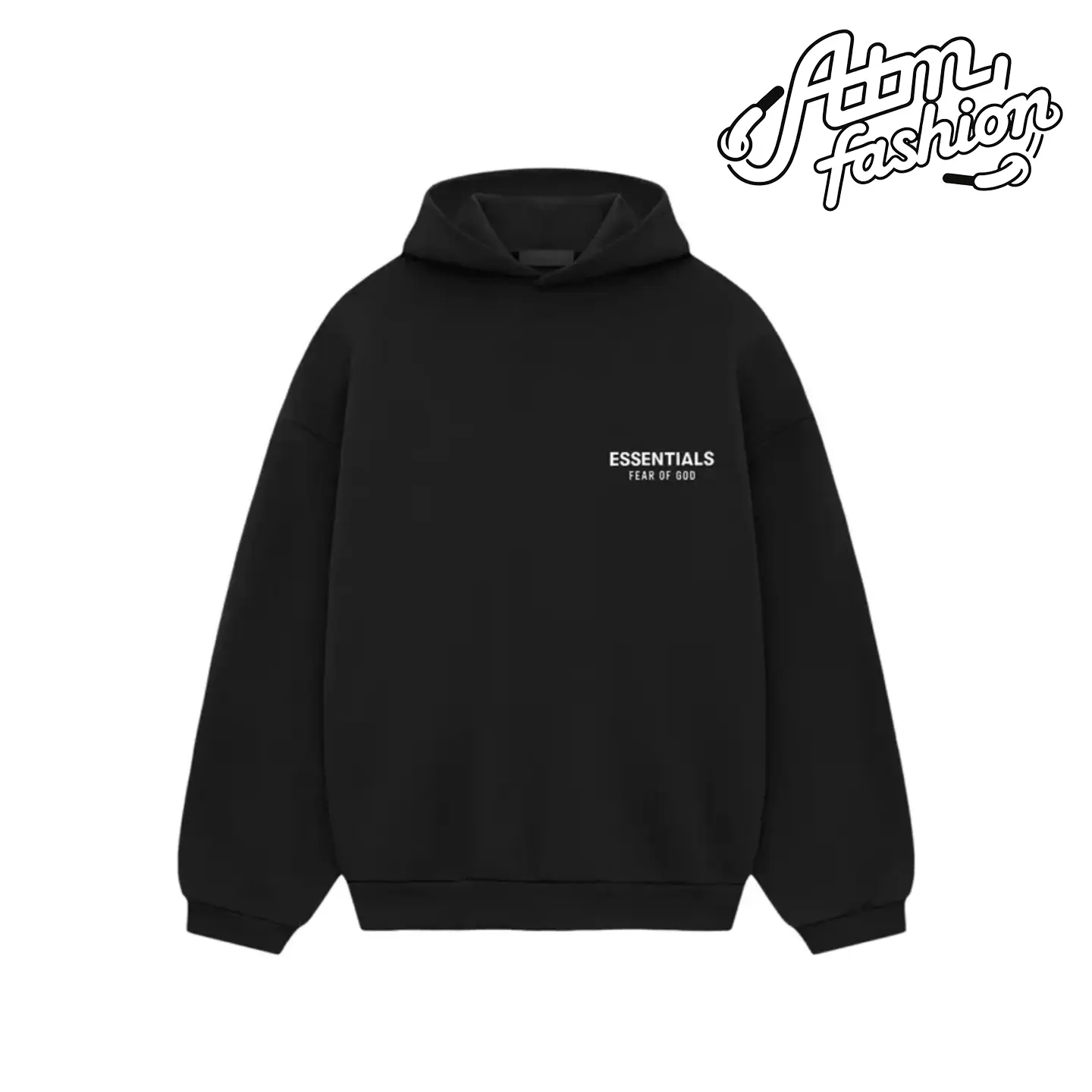 Fear of God Essentials Fleece Hoodie (FW24) Black Authentic Brand New Fashion Streetwear Hypebeast Limited Gift