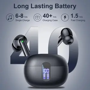 Mokata NEW True Wireless Bluetooth 5.3 Wireless Earbuds with LED Display TWS In-Ear Headphones, Mic, Lightweight Ergonomic Design, Long Battery Life, IPX5 Waterproof, HiFi Sound for Sports & Gaming, Audio Charging Electronic