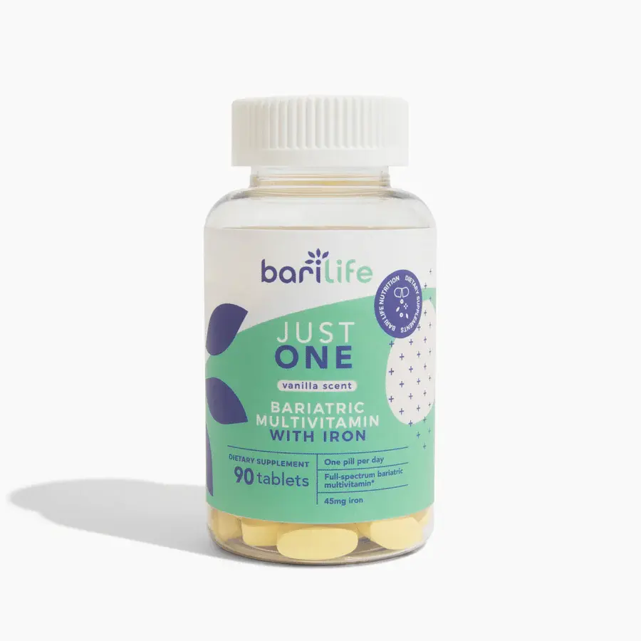 Just One - Once Daily Bariatric Multivitamin with Iron, 90 Count for Gastric Sleeve and Gastric Bypass