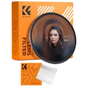 【K&F CONCEPT】Spiral Halo Camera Lens Filter, Premium Optical Glass Halo Swirl Special Effect Filter with Cleaning Cloth for Camera Lens