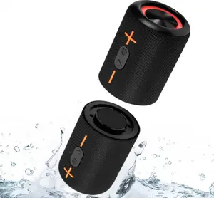 SODLK Magnetic Waterproof Split Wireless Speaker 2 in 1 Portable Bluetooth V5.3 20W Stereo Sound True Wireless Pairing for Home Outdoor Travel Audio Cable USB Charging Crystal Clear Sound Connection Smartphone Black