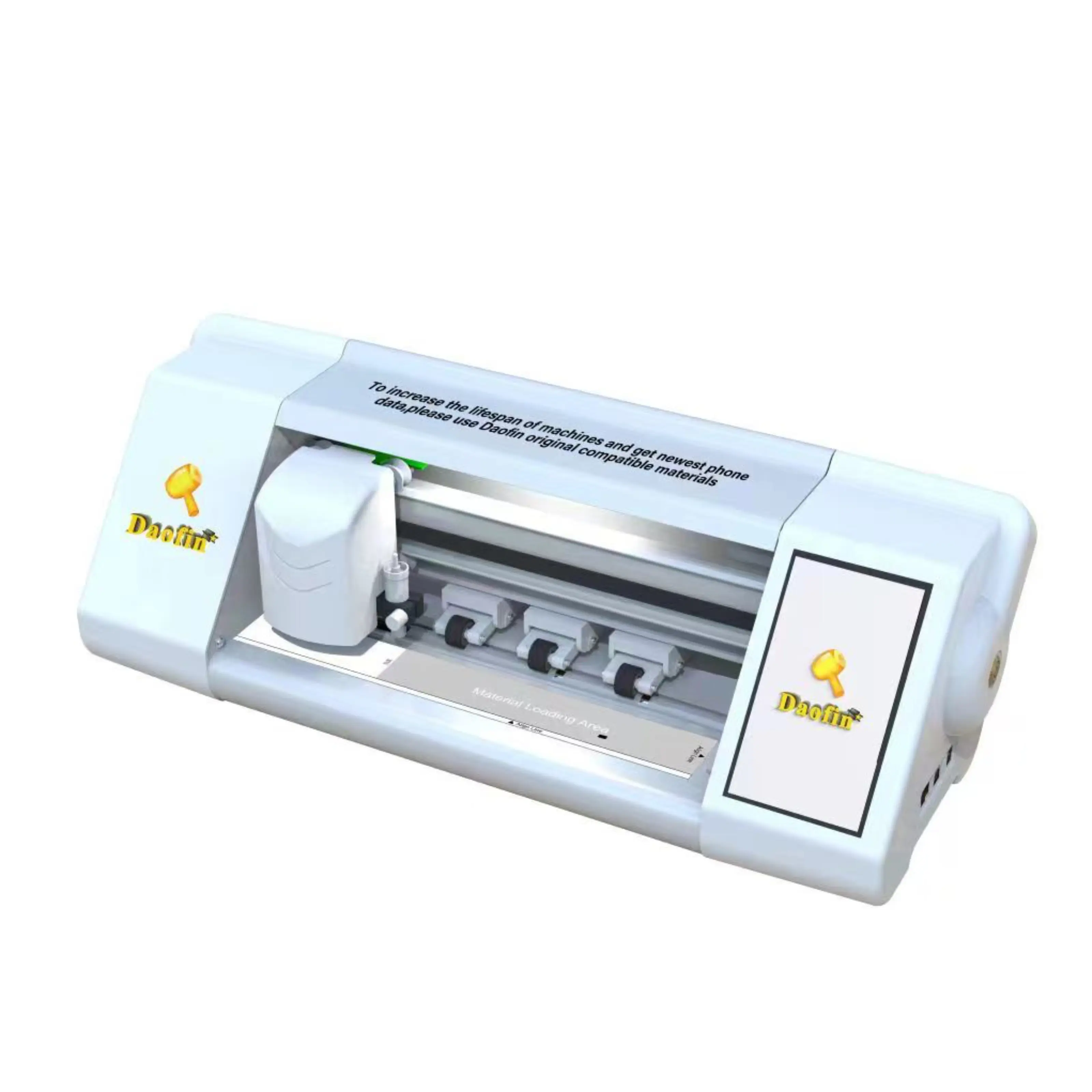 Intelligent Phone Glass Cutting Machine Hydrogel Smart Film Cutter Auto-Feeding Device for Front & Back Mobile Glass Screen Protectors Mobile Phones Tablets TPU Protector Cutting Plotter