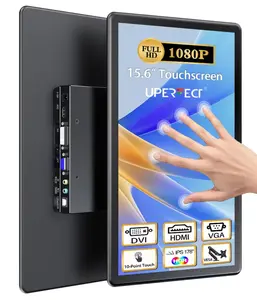 UPERFECT 15.6 inches 1080P 60Hz Touchscreen Monitor Built-in Dual Speakers Suitable for Gaming and Office Use Compatible with PCs and Mobile Phones [Ships Locally]