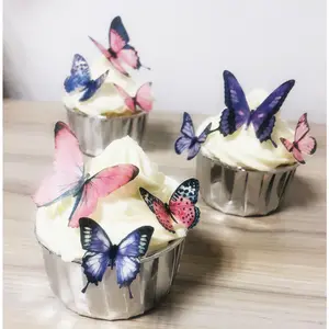 Edible Butterfly Cupcake Toppers Birthday Cake Decorations Precut Wafer Paper Butterflies