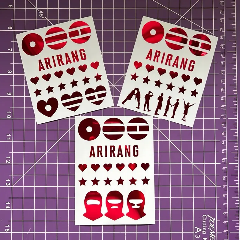 ARIRANG Lightstick Decal Set - 3 Variations ARIRANG Lightstick Decal Set - 3 Variations