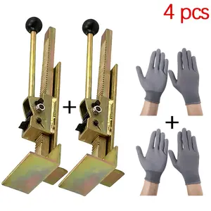 2/4pcs Heavy Duty Metal And Solid Wood Floor Chisel Set with Ergonomic Handle And Adjustable Rod, Manual Operation, Battery/Power-Free, for Precise Alignment, Correction, And Leveling During Laminate/Wood Flooring Installation