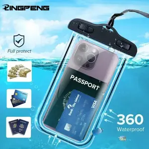 Waterproof Smartphone Case with Touch Screen Support, Transparent Seal Cover for Swimming Rafting Diving Outdoor Activities