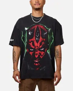 Star Dartha MAul Washed Tee Black Trending Movie T shirt Vintage 90s T-shirt gift for Movie fans gift for him gift for her unisex T-shirt Menswear
