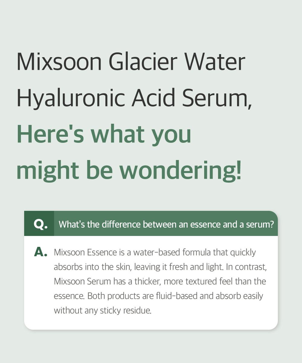 [mixsoon Official Shop] Glacier Water Hyaluronic Acid Serum 3.38 fl.oz / 100ml - Non-greasy Hydration Booster,  Korean Facial Serum for Glass Skin