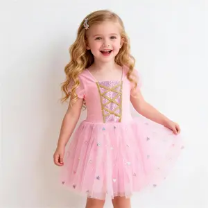 Girls' Fairy Tale Princess Dress | Kids Pink Sparkly Ballet Tutu, Tulle Party Dress for Birthdays