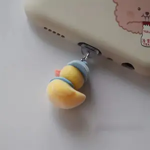 Cute Duck Design Phone Dust Plug, Anti Dust Plug for iPhone & Type C Port, Fashion Phone Accessories, Phone Decoration, Cell Phone Charm for Women & Girls, Best Gift for Friends