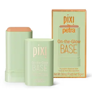 Pixi On-the-Glow BASE Foundation Moisture Stick 19g - Hydrating Concealer Makeup for Radiant Skin Tone & Fresh-Faced Glow