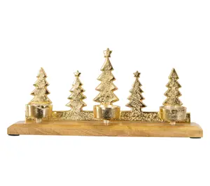 Northlight 13" Quintet Christmas Tealight Holder