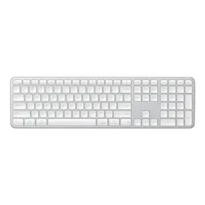 Satechi Slim EX3 Wireless Keyboard - Bluetooth 5.3 + 2.4GHz, Full-Size with Numpad, USB-C Rechargeable, Mac/Windows OS Switch, MacBook Pro/Air M4
