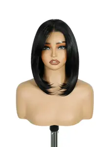 Women's Gradient Color Synthetic Fiber Wig, Anti-Slip Silicone Lace Front, Pre-Plucked Hairline, No Glue Needed, Fashionable Daily Wear, Beginner Friendly Wigs