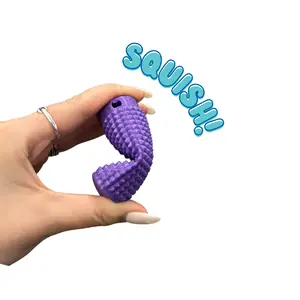 Little Ouchies Grippie Ergo Squish – Squeezable Sensory Fidget Stim Tool with Gentle Texture and Ergonomic Shape, Pocket-Size, Vibrant Colors