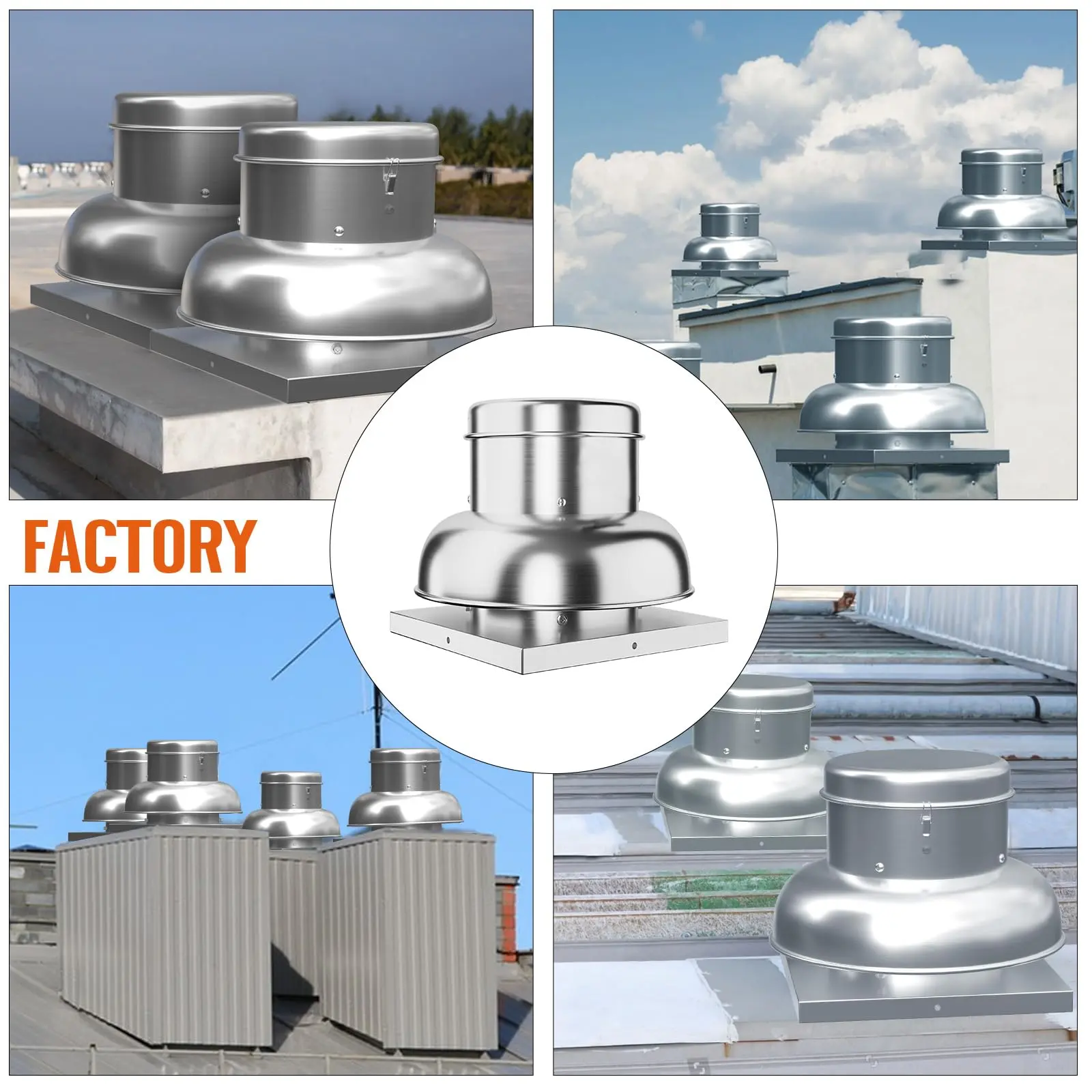Garvee Direct Drive Upblast Roof Exhaust Fan – Adjustable 1400/2400 CFM Centrifugal Ventilator – Speed Control & Upgraded Motor – 25" Stainless Steel Base – Quiet, Weather-Resistant – Industrial Grade Ventilation, Restaurants, Warehouses, Various Room Typ