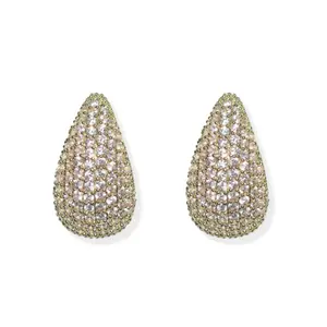 Pave Yin Dangle Earring