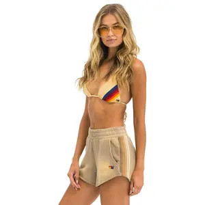 5 STRIPE POCKET CLUB SHORTS - FADED TAN