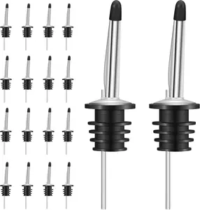 24 Pack  Pour Spouts Set - Stainless Steel bottle spout and  Pourers Dust Caps Covers