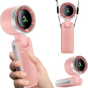 Portable 3-in-1 Hand Fan Rechargeable, Turbo Cooling with 5 Speed Levels, 4000mAh Long-Lasting Battery(10Hrs), Handheld Fan for Outdoor, Travel, Working, Summer