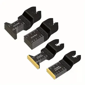 18 Pcs High Carbon Steel Universal Oscillating Saw Blades for Wood, Metal, Plastic & Nails Cutting - Fast Release High Carbon Steel Saw Blades Set