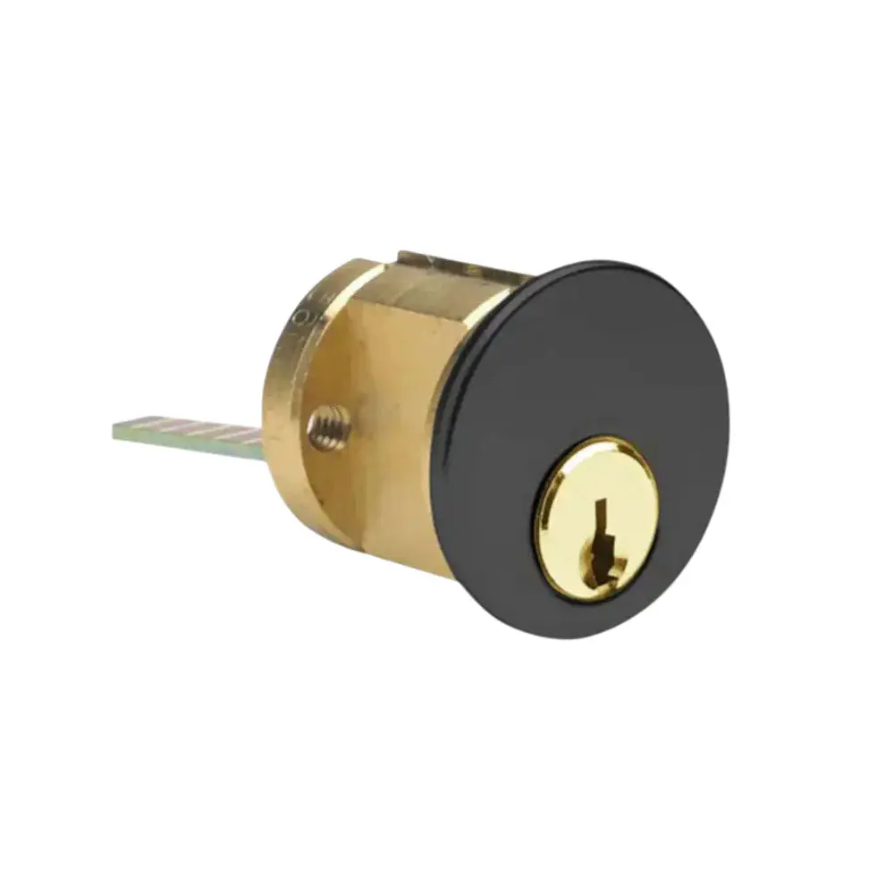 ILCO Grade 1 5-Pin RIM Cylinder Security Door Lock - 1 1/8" Schlage C Series, KA2 10B Oil-Rubbed Bronze Solid Brass Re-Keyable Mechanical Hardware