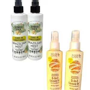 2-Pack, Leave-In Conditioner, Brazilian Mist with Notes Of Pistachio and Salted Caramel, Set-5Fl Each-Hair Care/2-pc Revitalizing Appearance 3-in-1 Leave-in Hair Conditioner Set 8oz 118ML