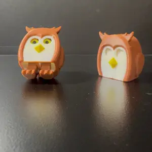 3D printed Sleepy Owl from the peepers collection Decor Gift Ornaments Room valentine