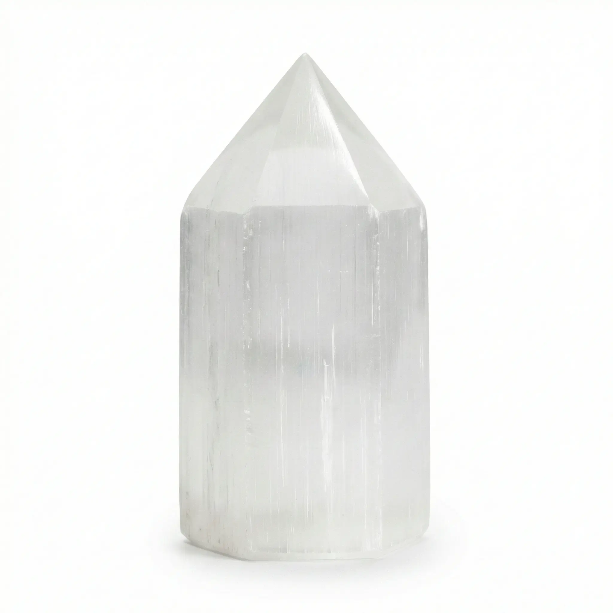 Selenite Generator Point Tower — Crystal Energy Direction &amp; Cleansing